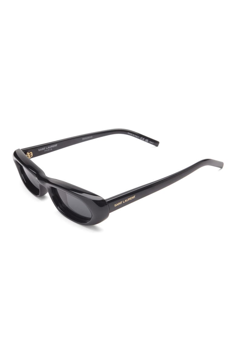 SL 557 Shade Plump 53mm Oval Sunglasses, Alternate, color, BLACK