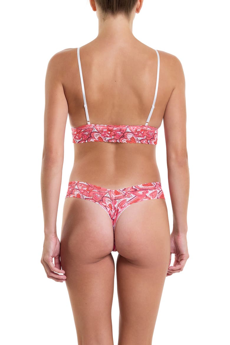 Padded Lace Bralette, Alternate, color, LOTS OF LOVE PINK