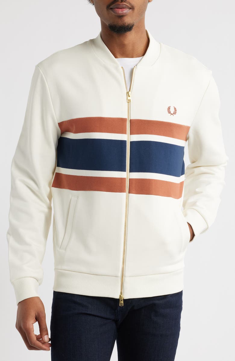 Fred Perry Stripe Cotton Sweatshirt, Alternate, color, 