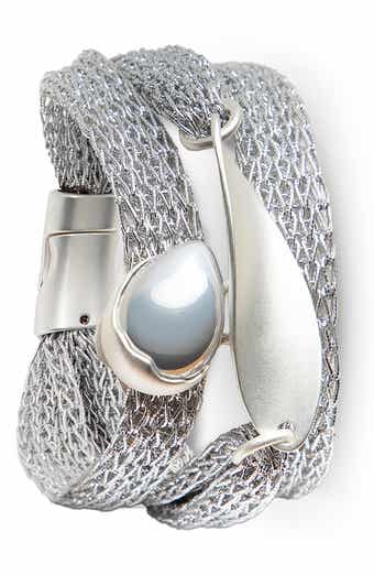 SAACHI Mesh Twisted Plate Orb Bracelet