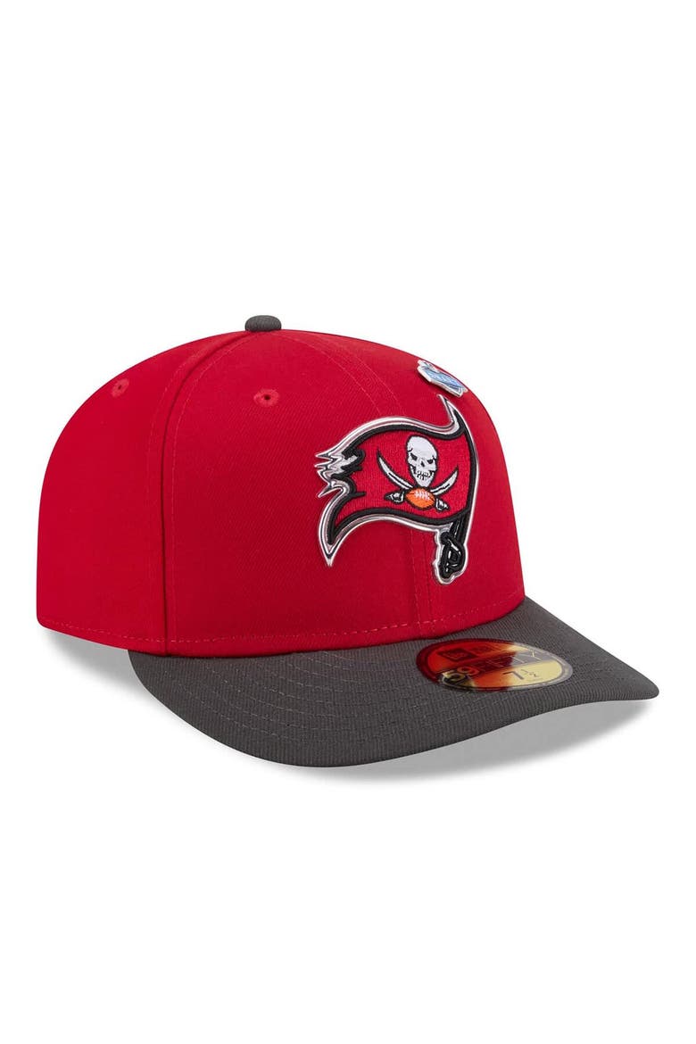 Men's New Era  Red/Pewter Tampa Bay Buccaneers 2026 NFL Draft Pre-Curved 59FIFTY Fitted Hat, Alternate, color, Red