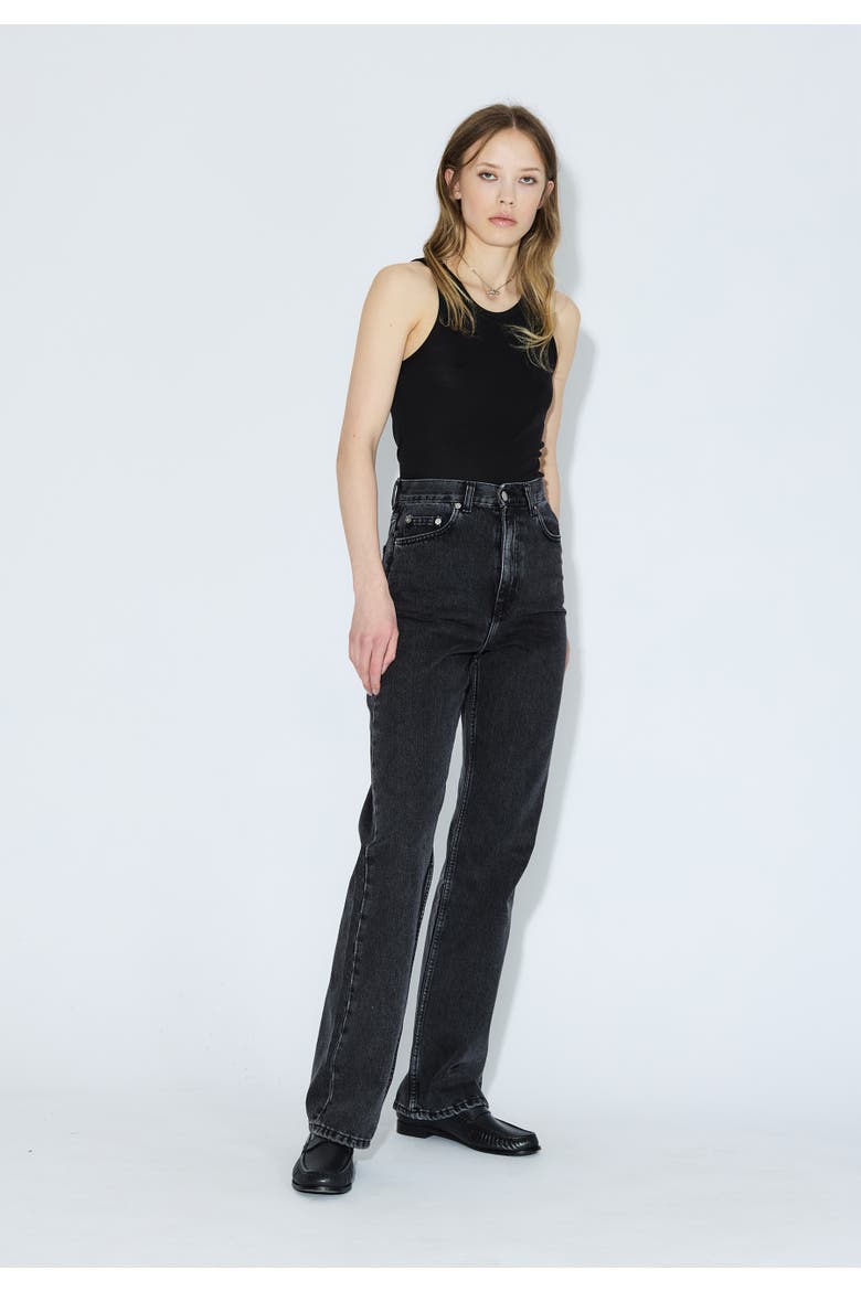 Echo High Straight Rigid Jeans, Alternate, color, Retro black