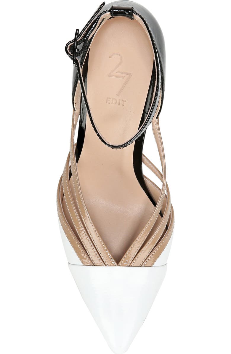 27 EDIT Naturalizer 27 Edit Abree Ankle Strap Pump, Alternate, color, Black/ White Multi Leather