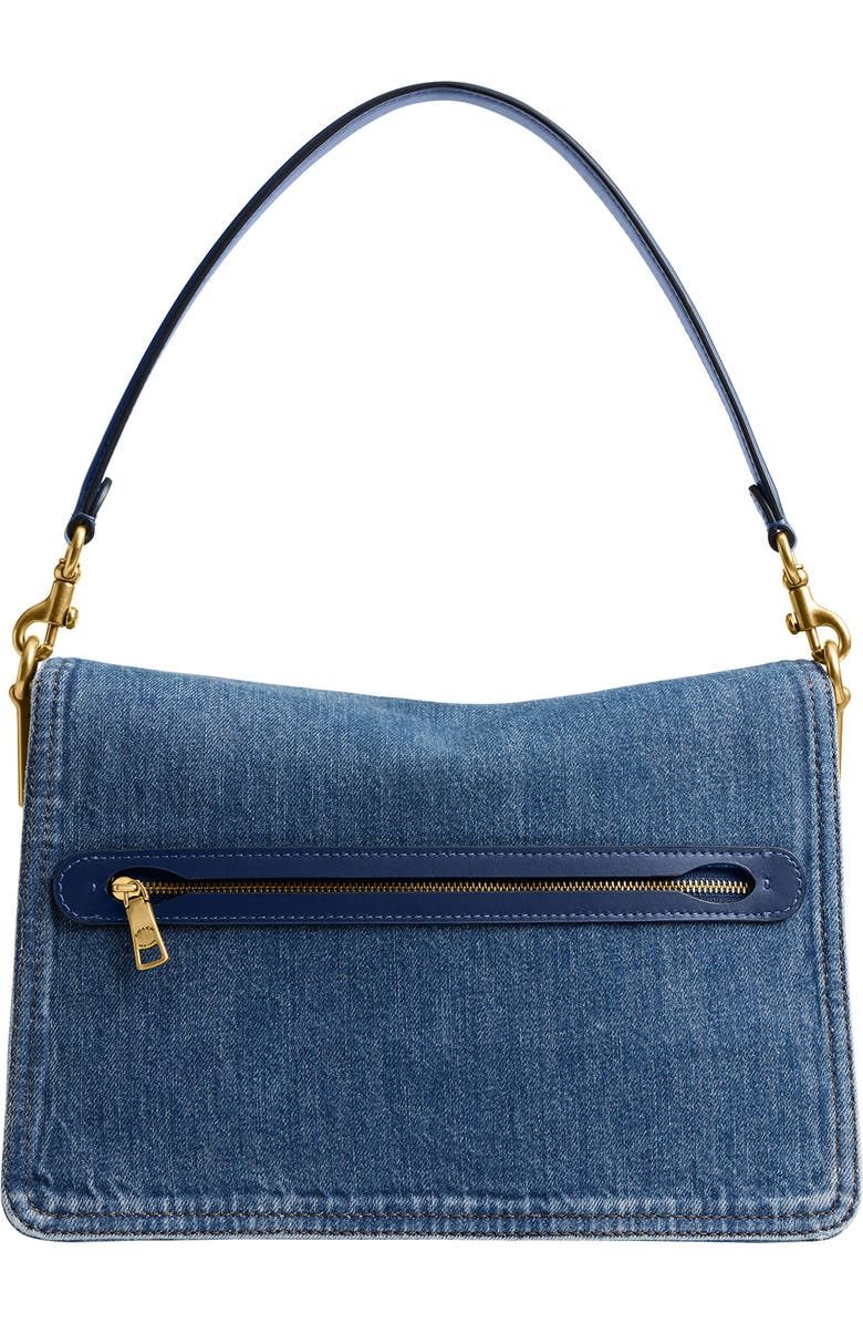 COACH Tabby Washed Denim Chain Shoulder Bag, Alternate, color,