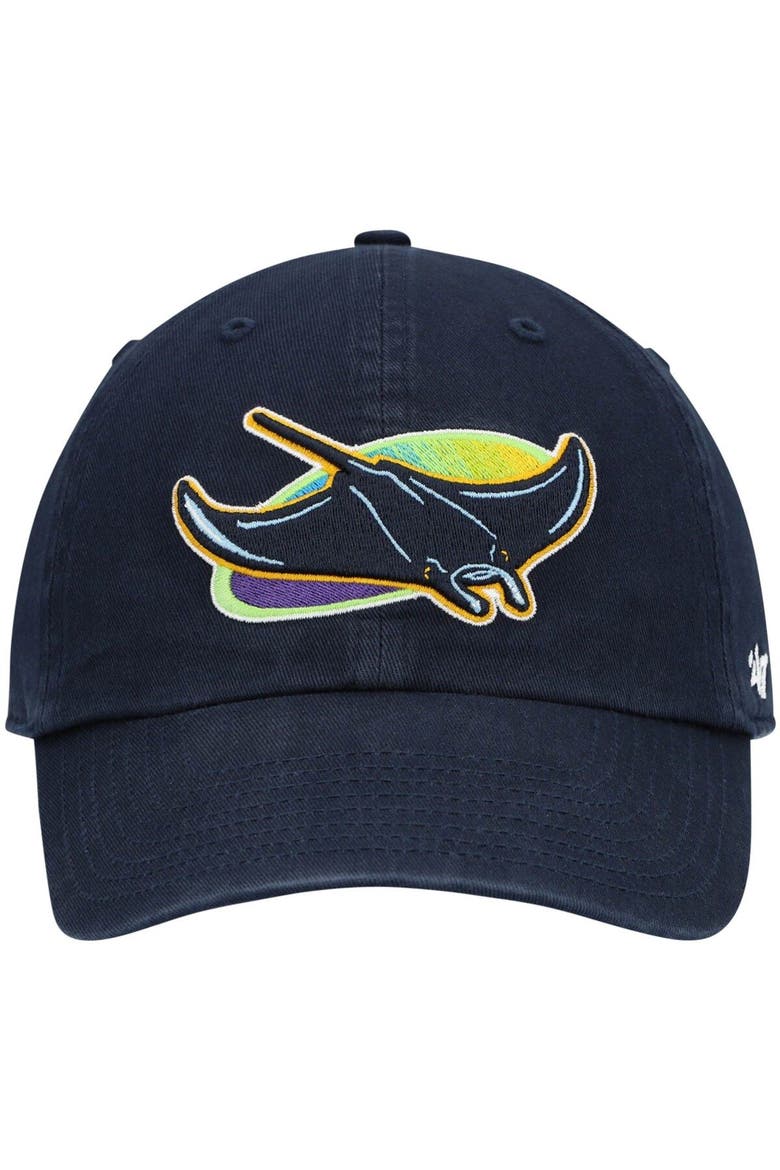 Men's '47 Navy Tampa Bay Rays Clean Up Adjustable Hat, Alternate, color, Navy
