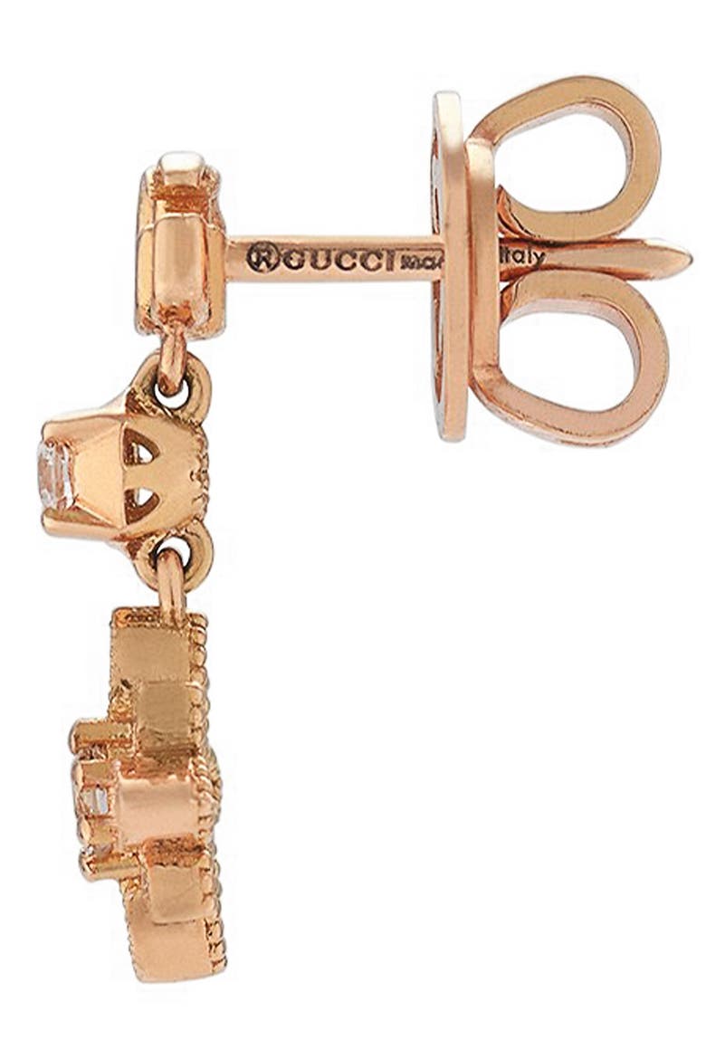 Flora Diamond Earrings, Alternate, color, D.29 18KP