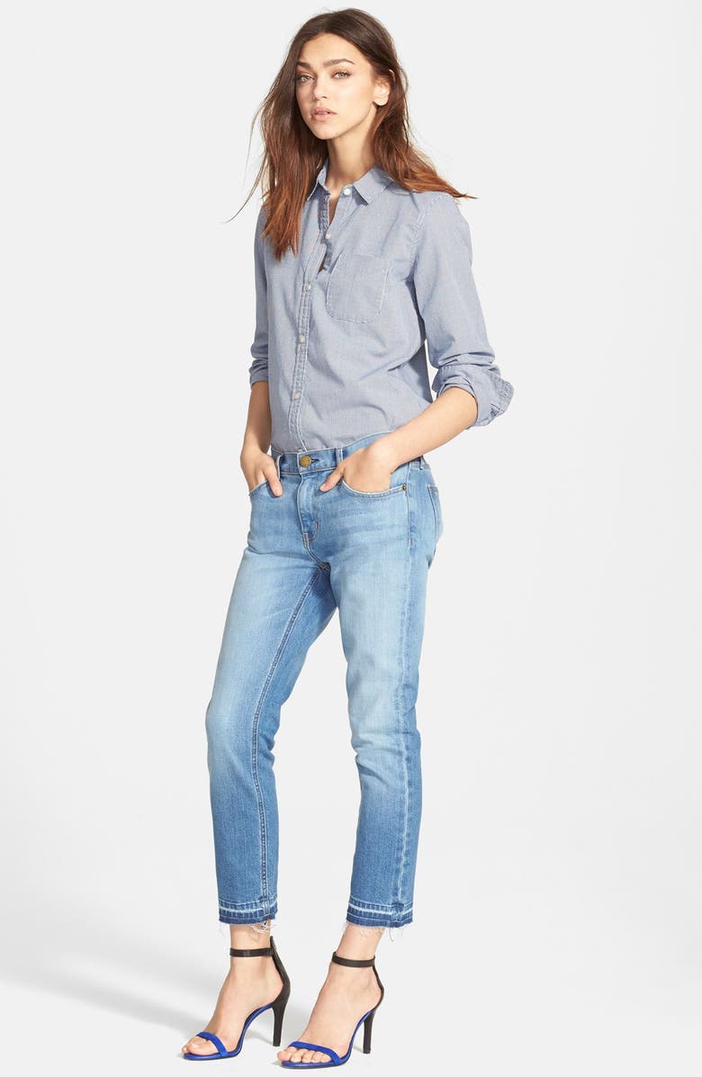 Current/Elliott 'The Slim Boy' Micro Houndstooth Shirt, Alternate, color,