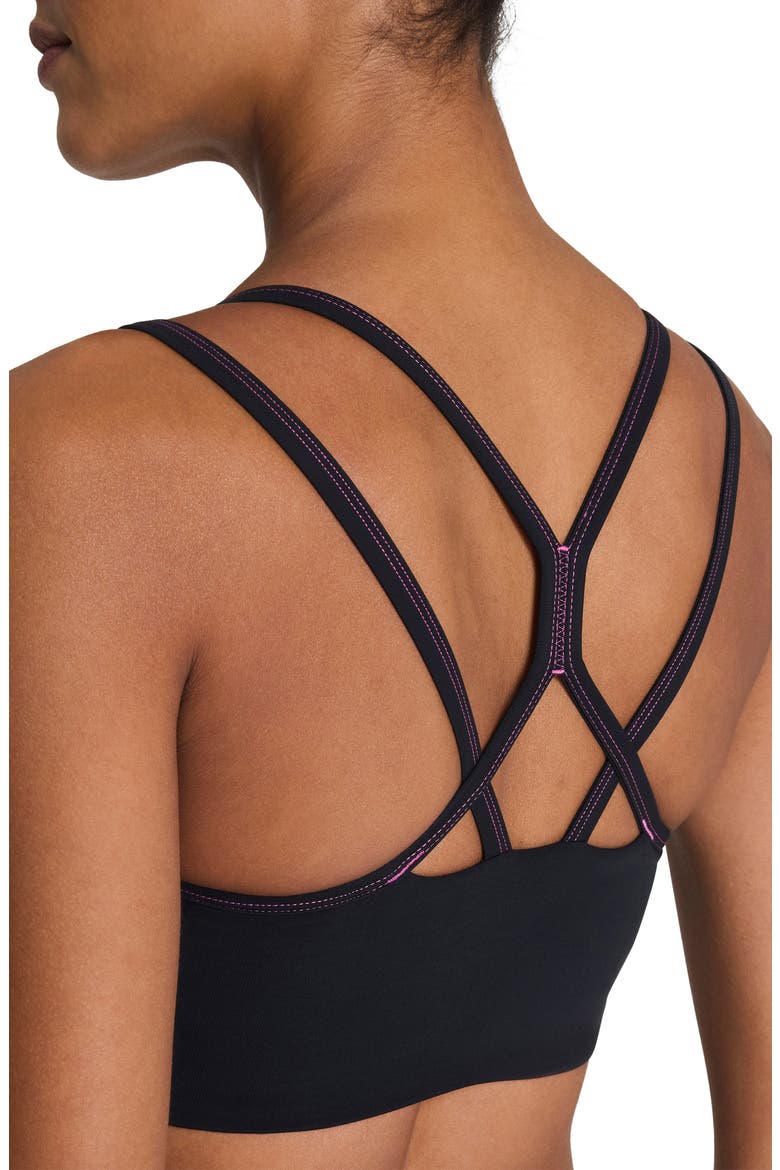Keep Chill Faux Layer Sports Bra, Alternate, color, VERY BLACK