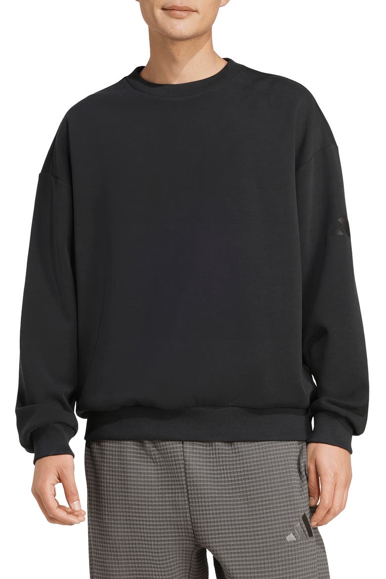 Performance Crewneck Sweatshirt, Main, color, BLACK