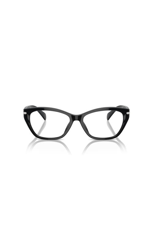 Ralph 53mm Rectangle Optical Glasses In Black