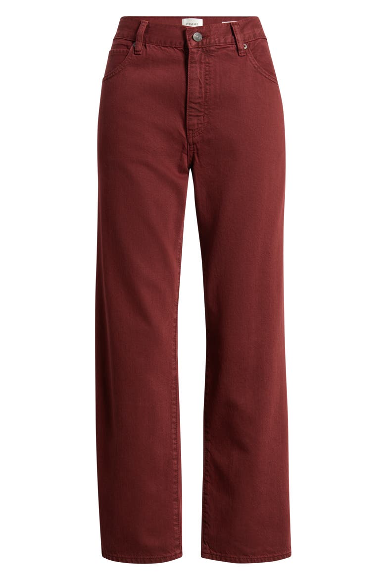 The Off Duty Hang Ankle Straight Leg Jeans, Alternate, color, GARNET