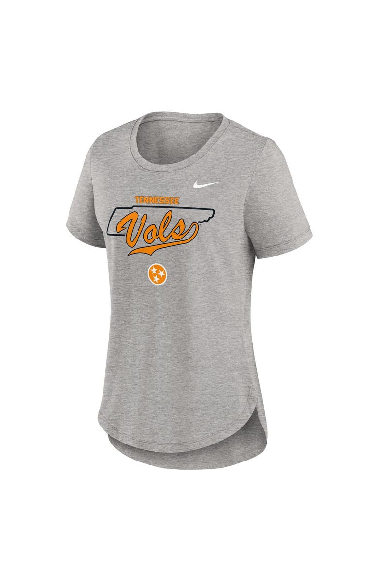 Nike Women's Nike Heather Gray Tennessee Volunteers Local Campus Location Mantra Tri-Blend T-Shirt, Alternate, color, Heather Gray