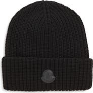 Moncler Logo Patch Virgin Wool & Cashmere Beanie