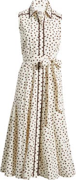 Anne Klein Polka Dot Midi Shirtdress