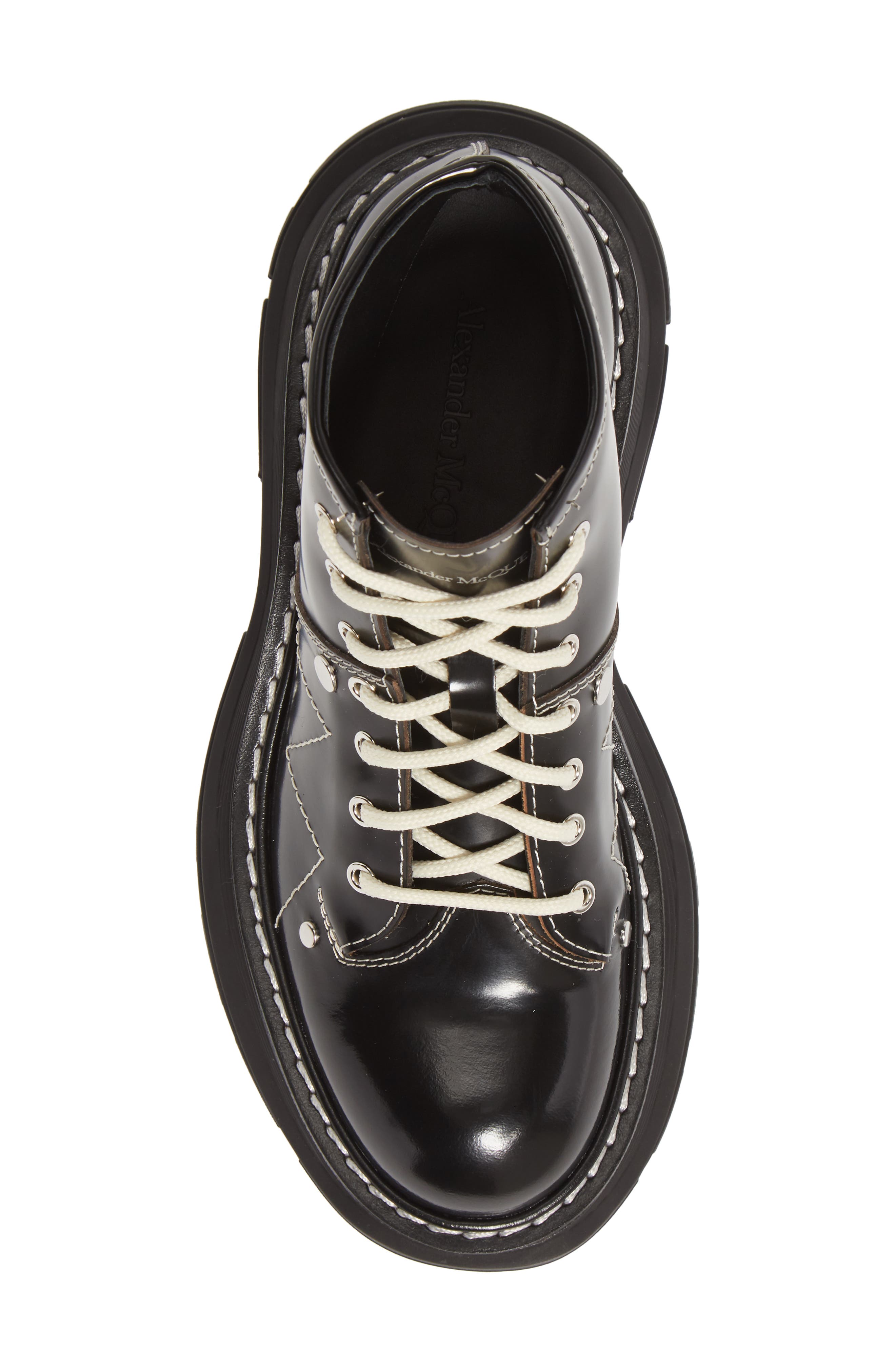 McQueen Alexander McQueen Lace-Up Lug Sole Hiker Boot, Alternate, color, 