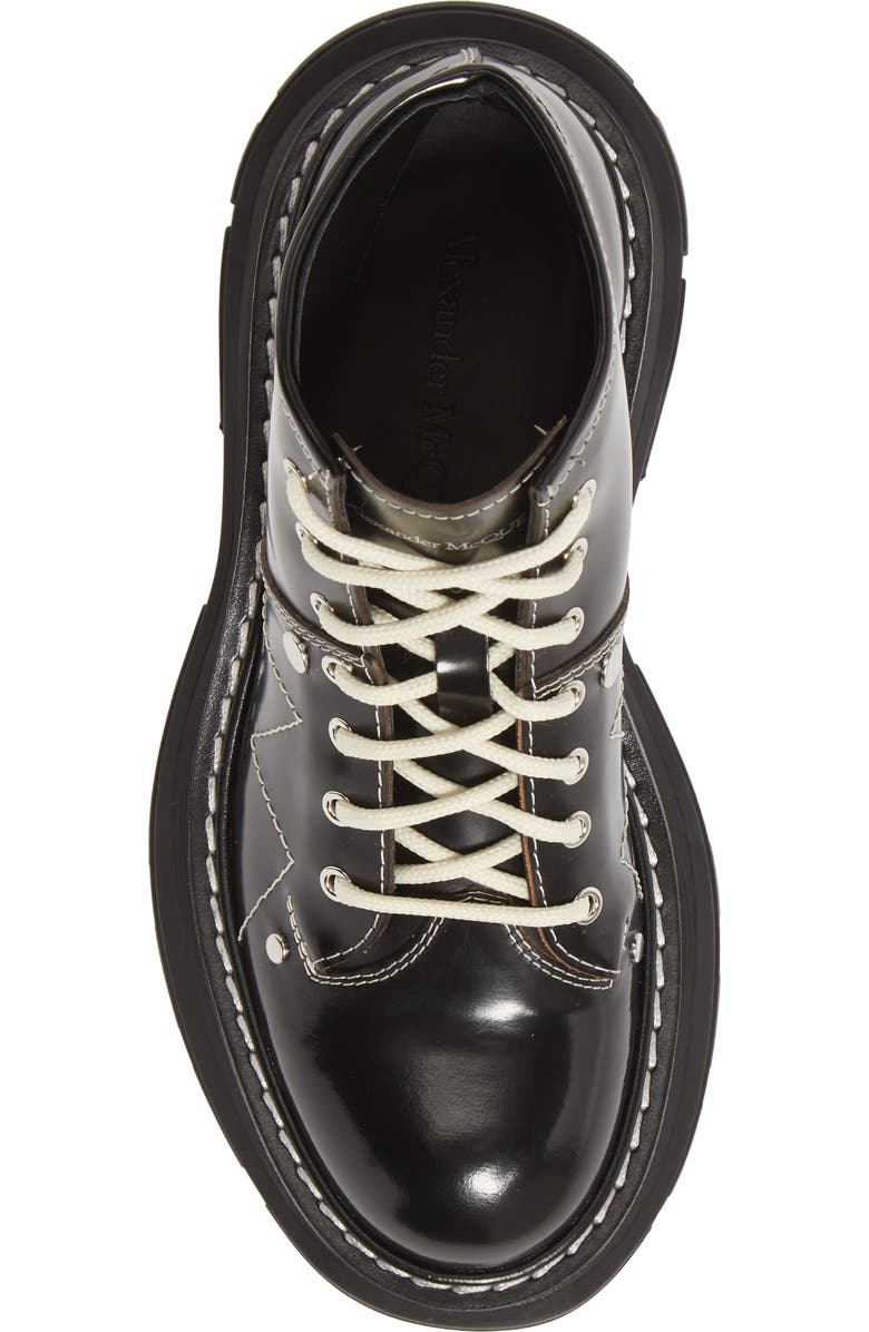 McQueen Alexander McQueen Lace-Up Lug Sole Hiker Boot, Alternate, color,