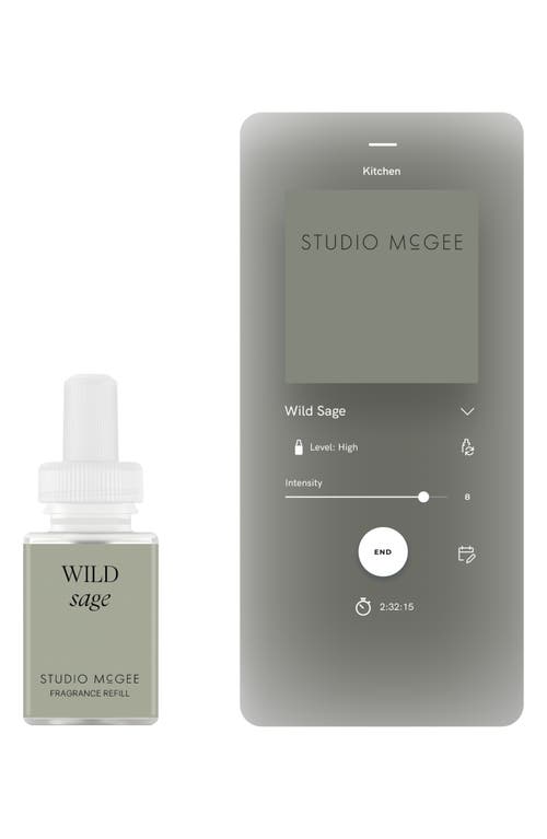 Pura X Studio Mcgee French Linen 2-pack Diffuser Fragrance Refills In Wild Sage