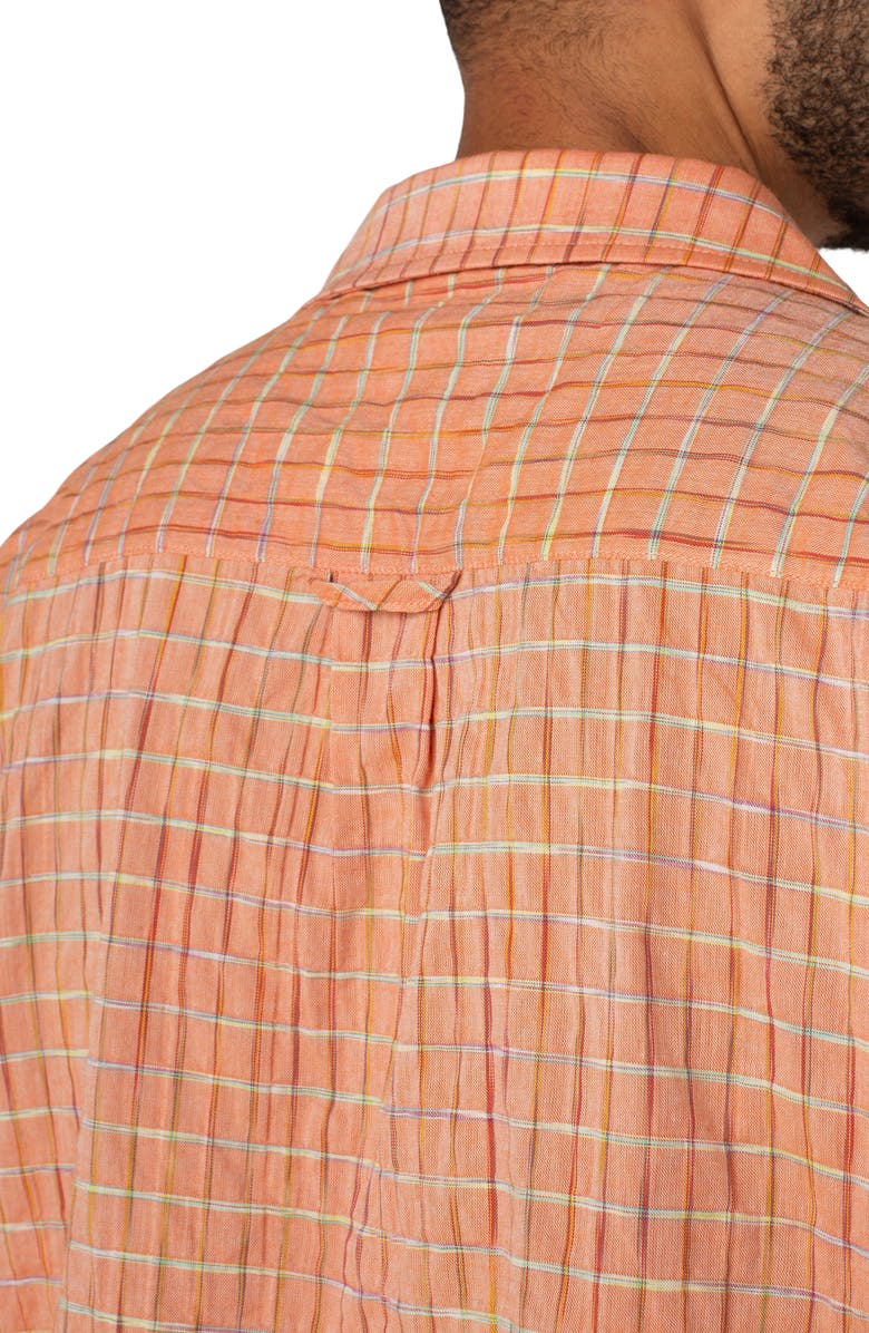 Liverpool Los Angeles Grid Print Camp Shirt, Alternate, color, 