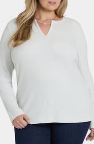 NYDJ Metallic Rib Top