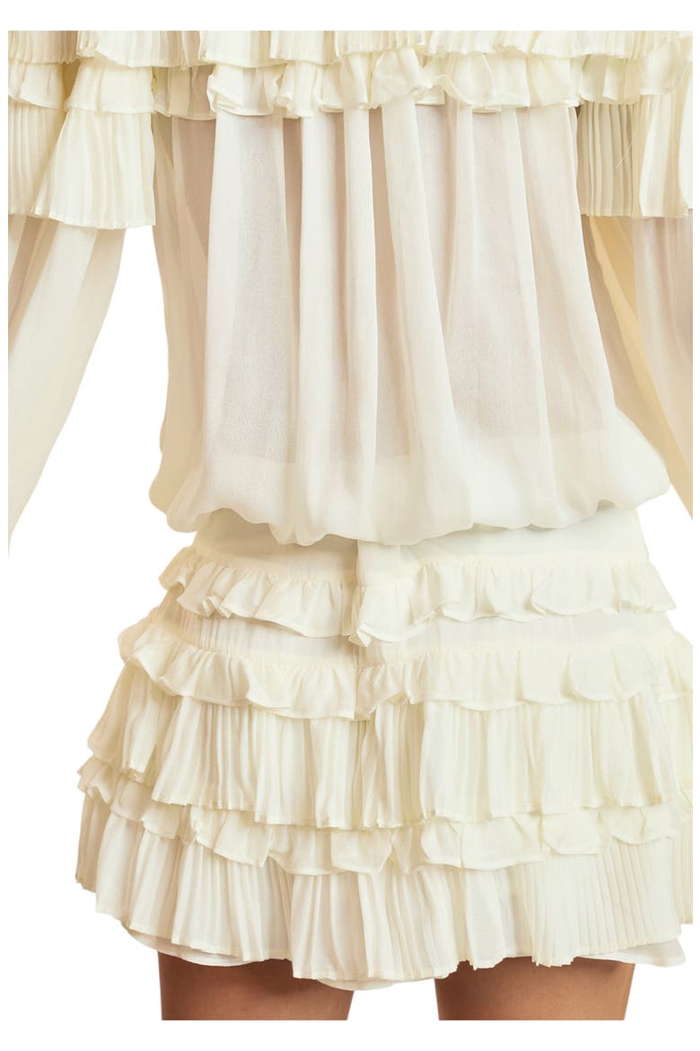 Off Shoulder Ruffle Blouse, Alternate, color, Off White