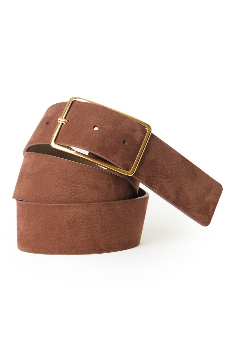 Milla Nubuck Belt, Main, color, BROWNIE GOLD