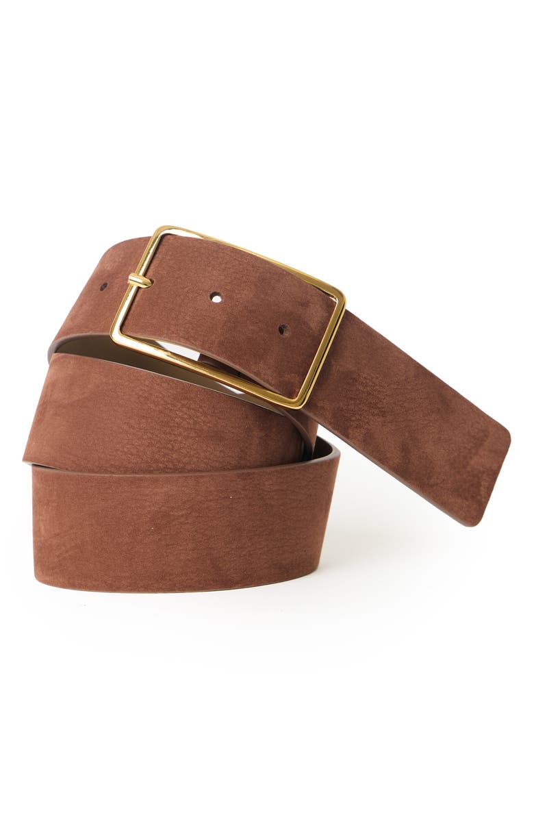 B-Low the Belt Milla Nubuck Belt, Main, color, Brownie Gold