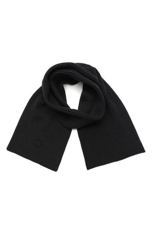 Allsaints Heart Logo Scarf In Black