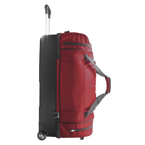 Ful Workhorse 30" Split Level Rolling Duffle Bag In Red