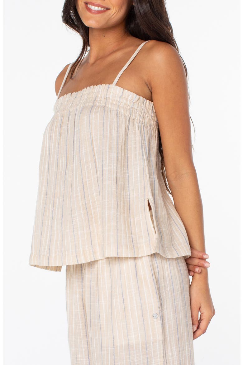Offshore Stripe Cotton Camisole, Alternate, color, DOESKIN