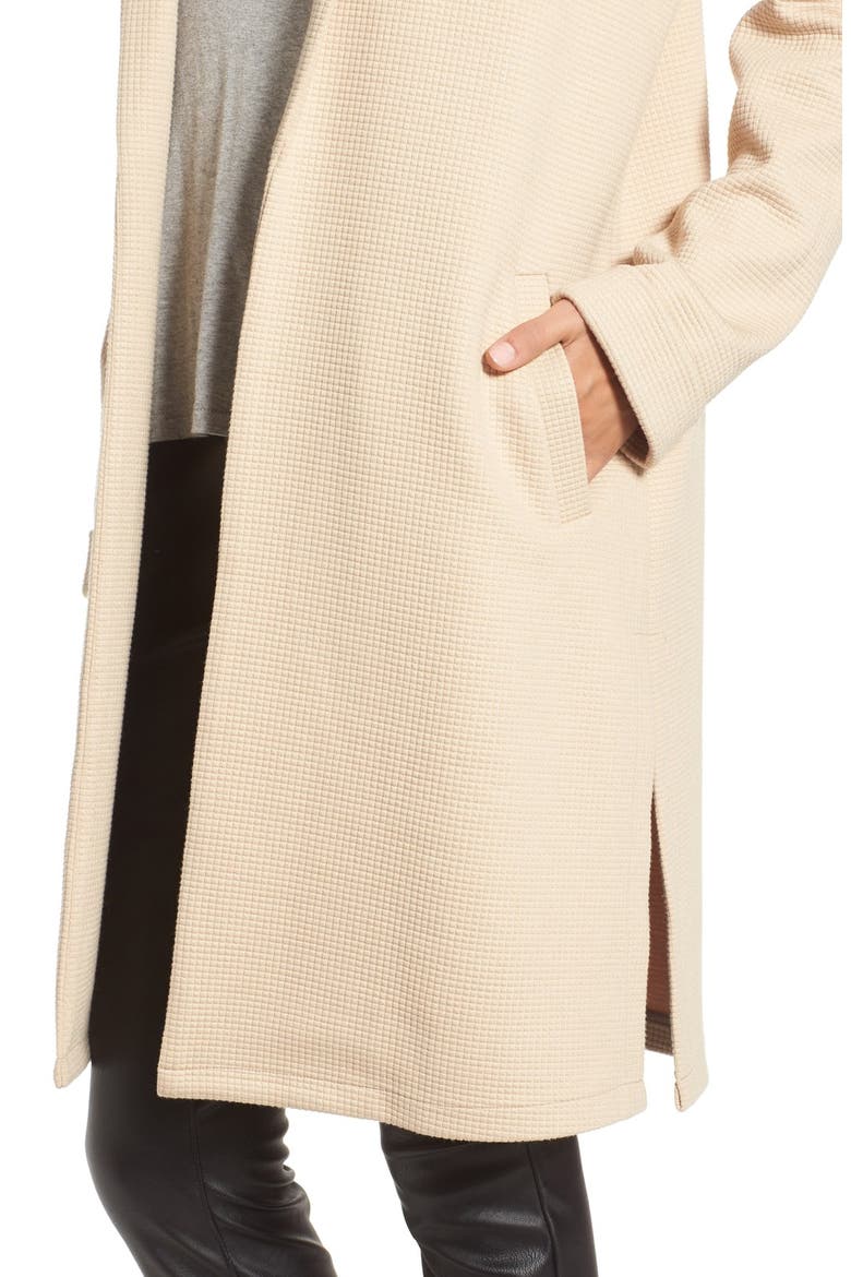 Waffle Knit Midi Jacket, Alternate, color, CAMEL