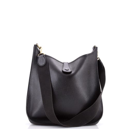 Pre-owned Hermes  Hermes Evelyne Bag Gen I Ardennes Pm In Black