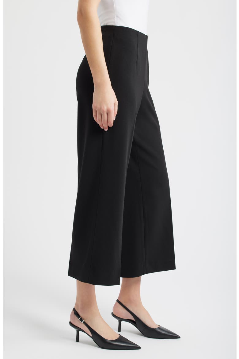 Pull-On Crop Wide Leg Pants, Alternate, color, ANNE BLACK