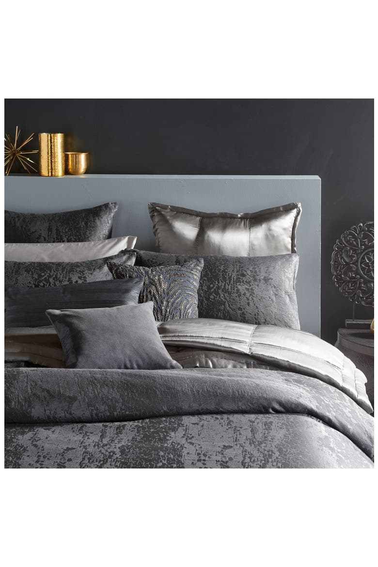 Donna Karan Moonscape Duvet Cover, Alternate, color, CHARCOAL