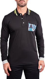 Maceoo Ascension 0084 Tipped Long Sleeve Polo