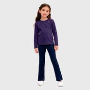 CITY THREADS Girls Soft 100% Cotton Flare Boot-Cut Leggings