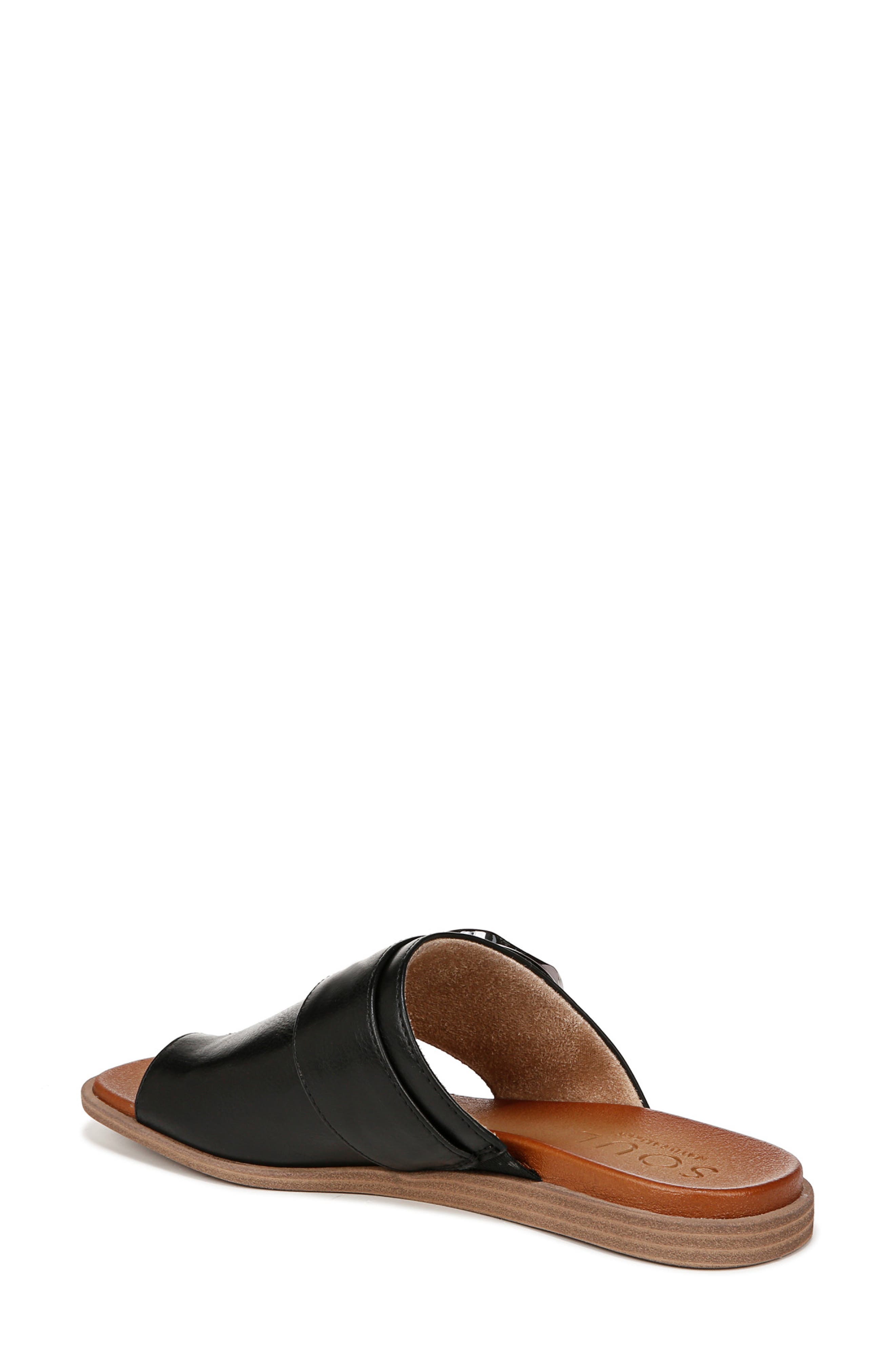 SOUL NATURALIZER Joanie Buckle Sandal, Alternate, color, Black Faux Leather