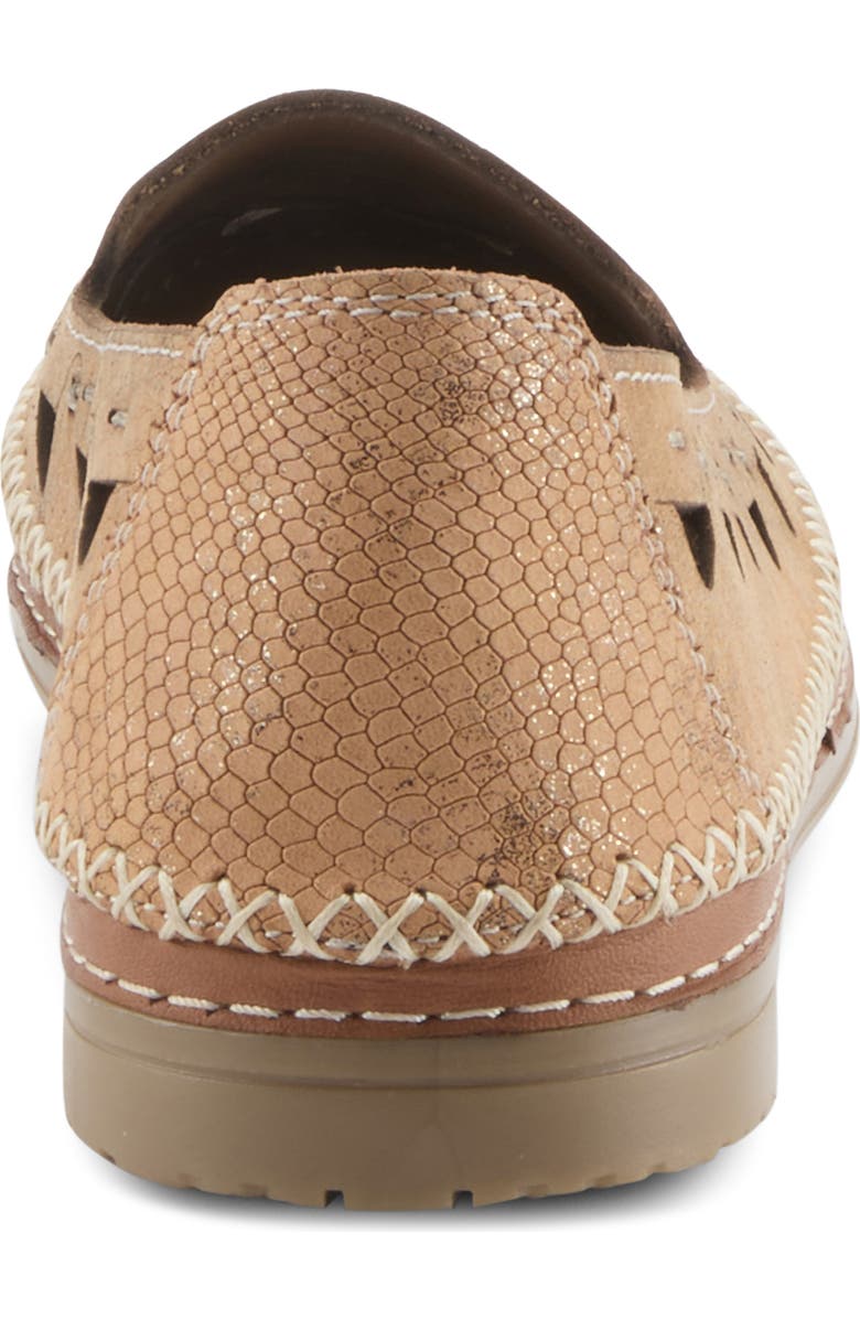 Spring Step Anoura Flat Loafer, Alternate, color, Peach Croco