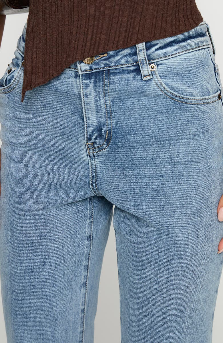 Princess Polly Magic Mirror Mid Rise Bootcut Jeans, Alternate, color, Ice Wash