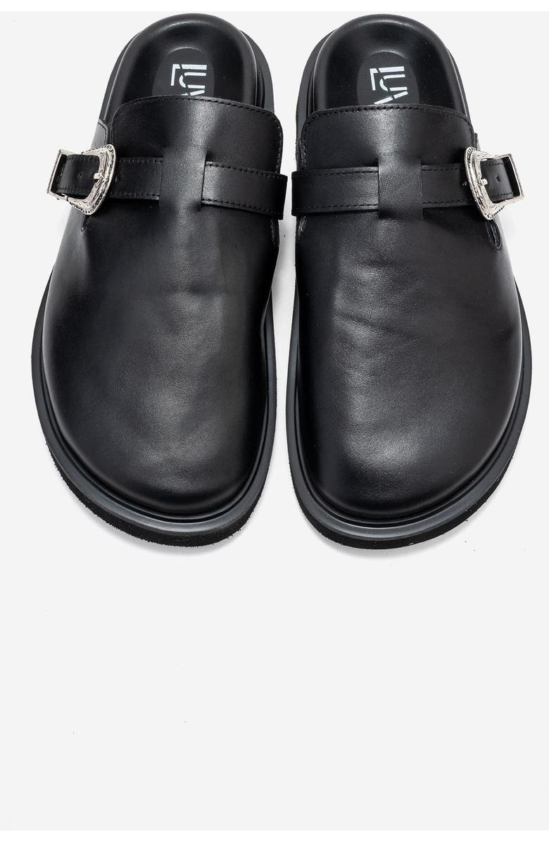 Forever & Always Shoes Vesta Leather Mule, Alternate, color, Black Leather