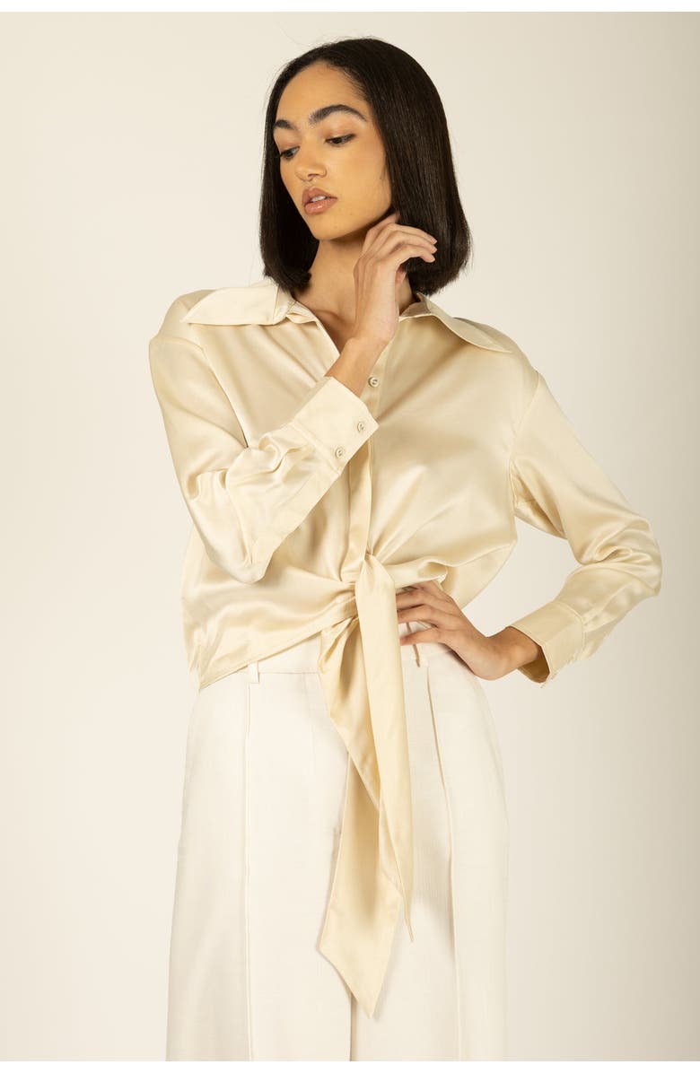 SECRET MISSION Rae Top, Alternate, color, Antique Crème