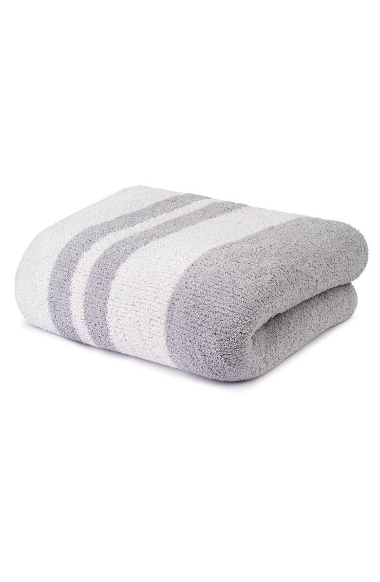 Kashwére Blankets - Multi Striped - Chenilla Cloud, Main, color, Soapstone / Steel
