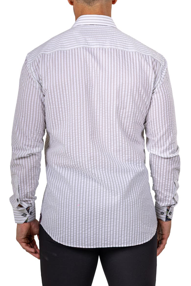 Fibonacci Marthy Contemporary Fit Button-Up Shirt, Alternate, color, GREY
