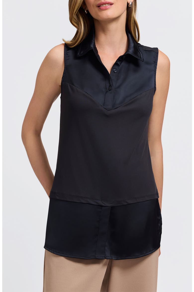 Sasha Sleeveless Layering Tunic, Main, color, BLACK