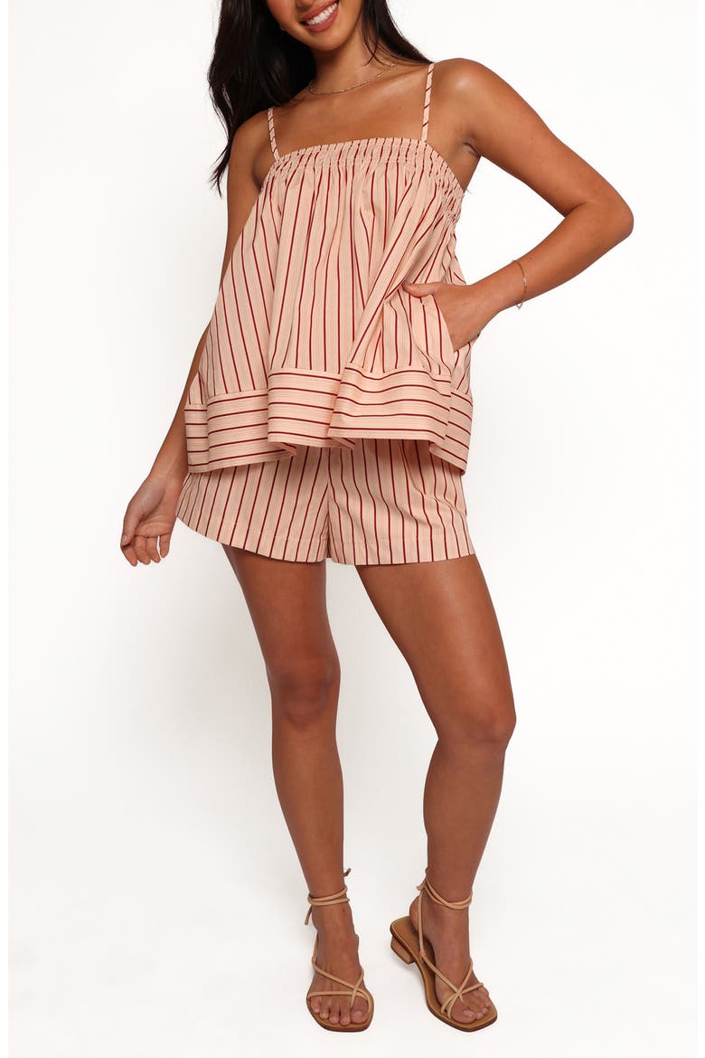 Aiesha Stripe Camisole & Shorts Set, Main, color, PINK STRIPE
