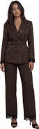 AKALIA The Maison Jacquard Lace-Trim Trousers