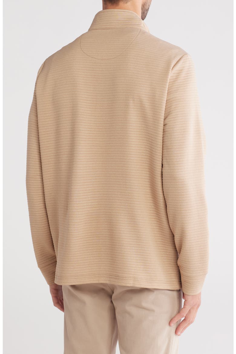 Ottoman Heather Quarter Zip Golf Pullover, Alternate, color, KHAKI HEATHER