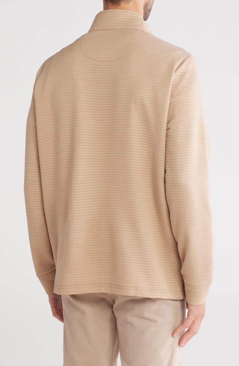 Callaway Golf<sup>®</sup> Ottoman Heather Quarter Zip Golf Pullover, Alternate, color, Khaki Heather