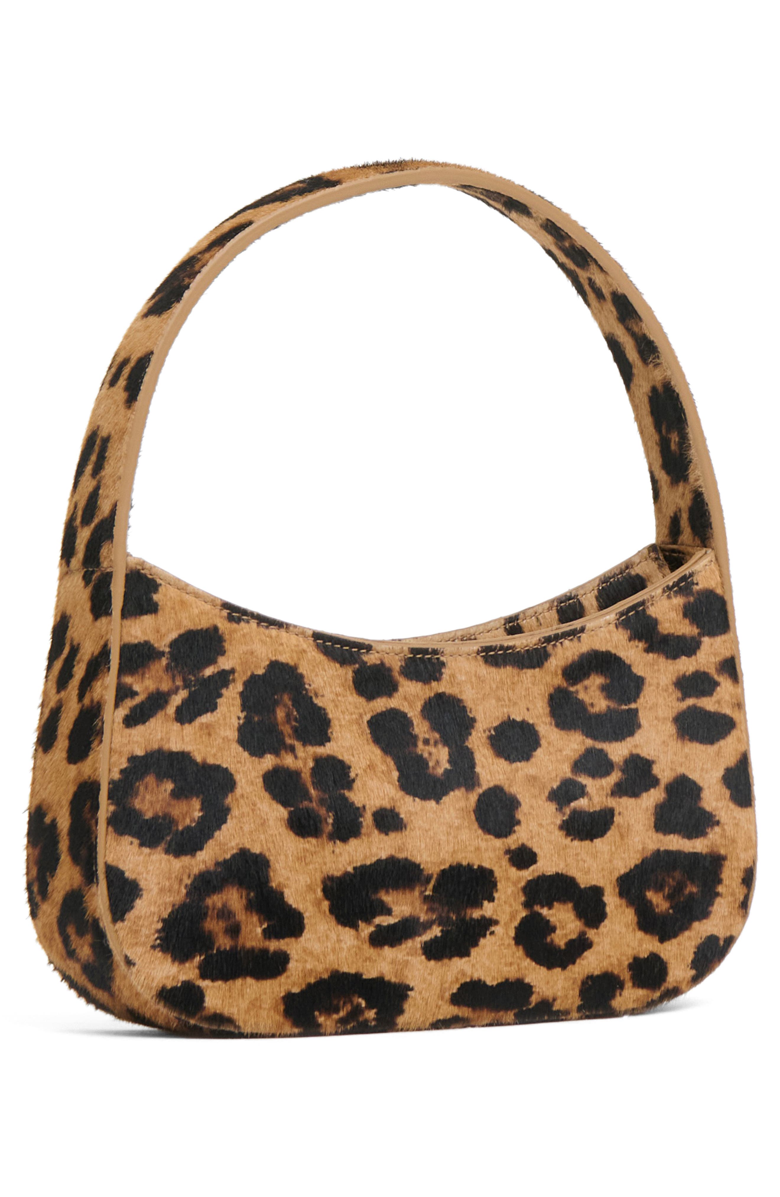 Mansur Gavriel Bonbon Leopard Genuine Calf Hair Shoulder Bag, Alternate, color, Leopard