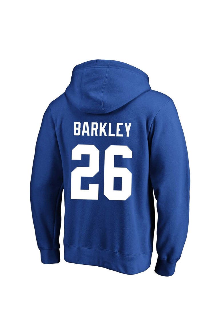 Men's Fanatics Branded Saquon Barkley Royal New York Giants Big & Tall Fleece Name & Number Pullover Hoodie, Alternate, color, Royal