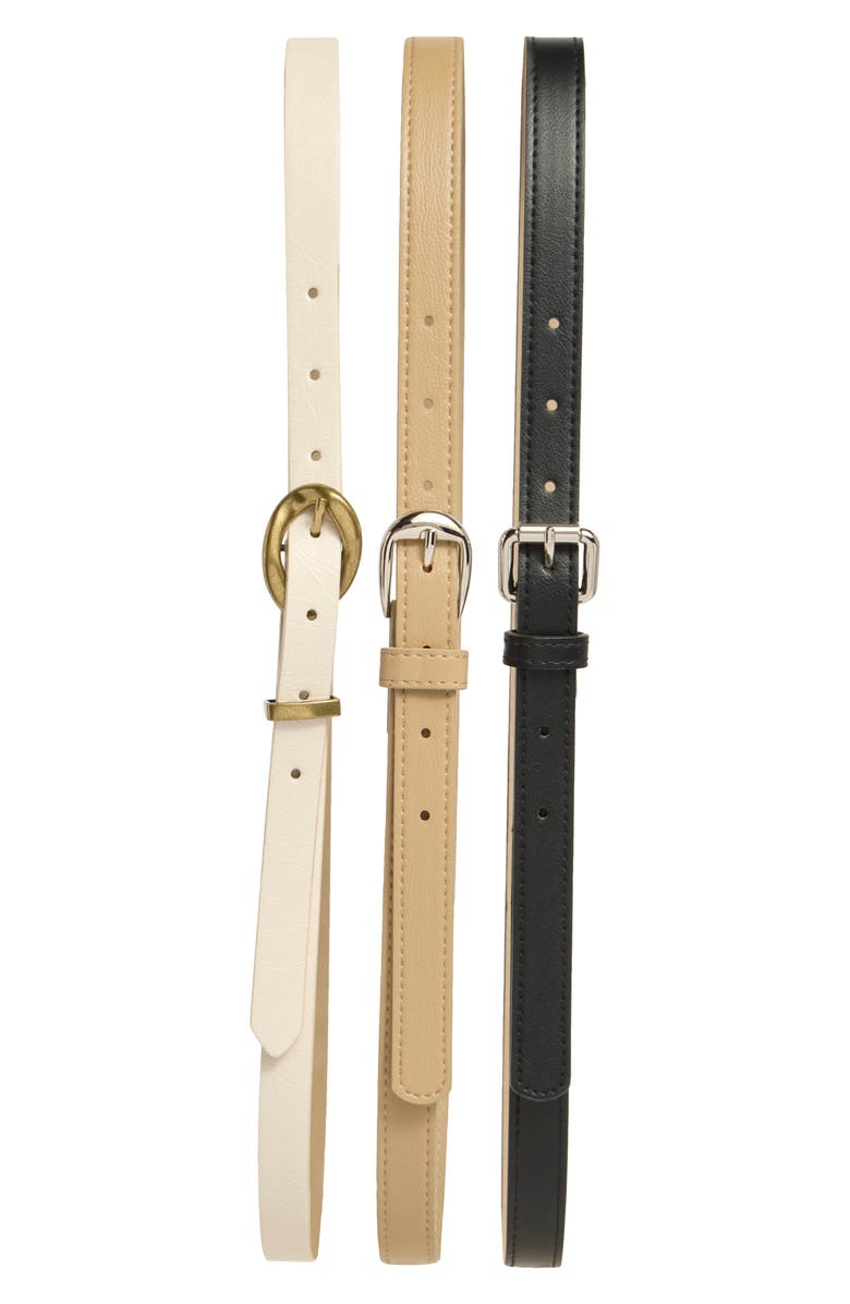 Steve Madden Assorted 3-Pack Belts, Main, color, 